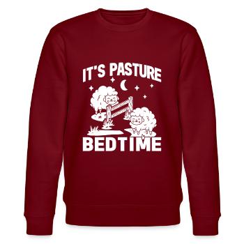 Farmer Farmer Lamb Farmer Sleep Country Egg Sheep - Stanley/Stella CHANGER Unisex Organic Sweatshirt - burgundy - Front - Nik (191cm) & Marisol (170cm)