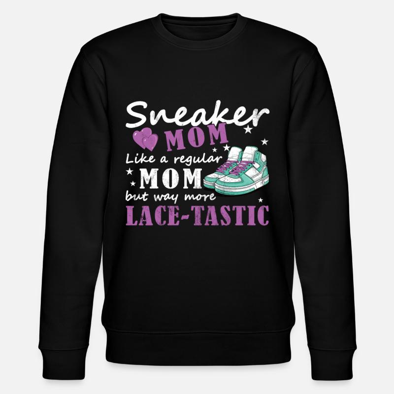 "Sneaker Mom" Funny Shoe - Stanley/Stella CHANGER Unisex Organic Sweatshirt - black