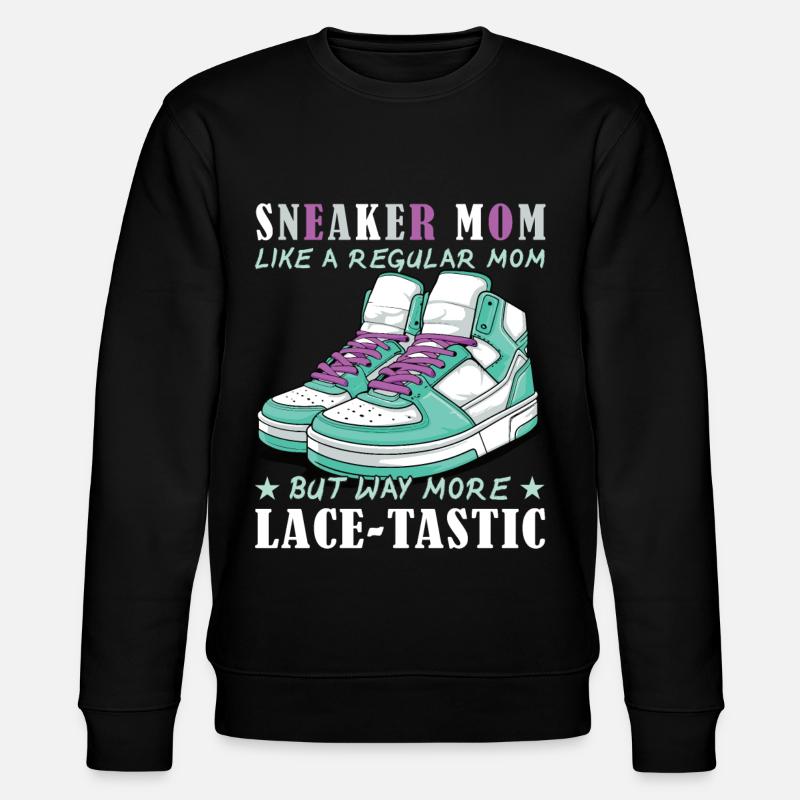 "Sneaker Mom" Funny Shoe - Stanley/Stella CHANGER Unisex Organic Sweatshirt - black