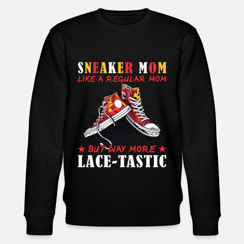 "Sneaker Mom" Funny Shoe - Stanley/Stella CHANGER Unisex Organic Sweatshirt - black
