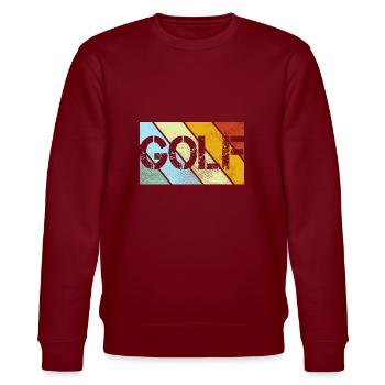 Golf Retro - Stanley/Stella Unisex Bio-Sweatshirt CHANGER  - Burgunderrot - Vorne - Nik (191cm) & Marisol (170cm)