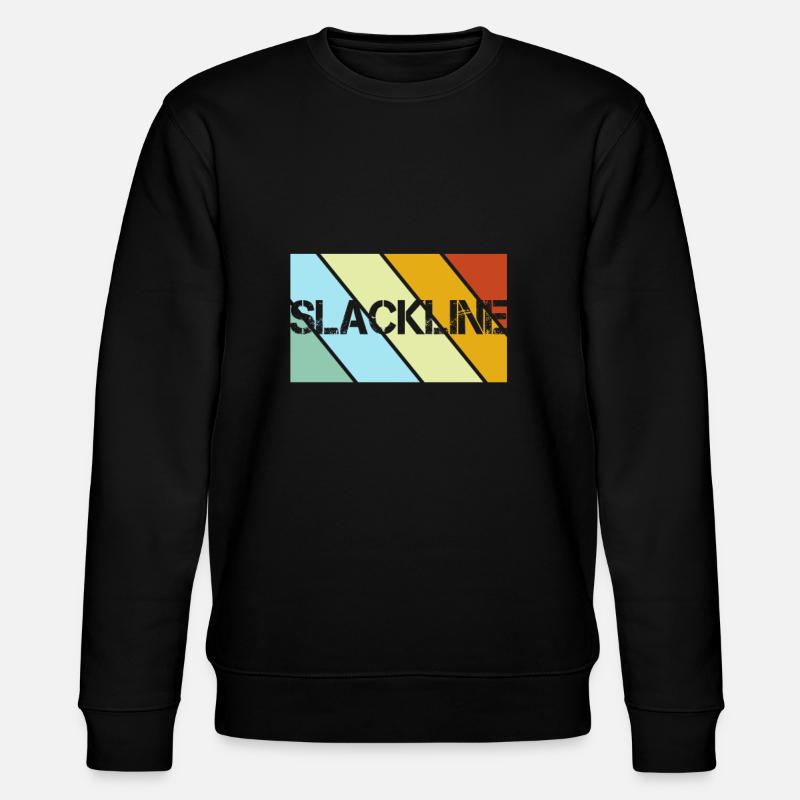 Slackline Retro - Stanley/Stella CHANGER Unisex Organic Sweatshirt - black