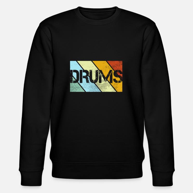 Drums Retro - Stanley/Stella CHANGER Unisex Organic Sweatshirt - black
