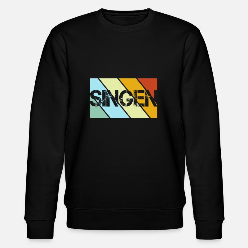 Singing Retro - Stanley/Stella CHANGER Unisex Organic Sweatshirt - black