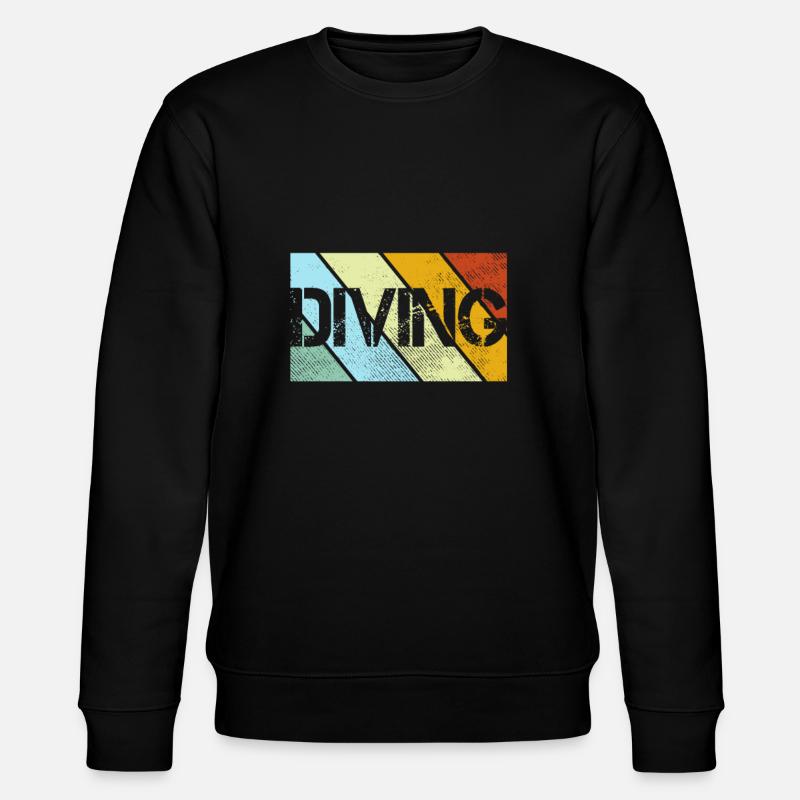 Diving Retro - Stanley/Stella CHANGER Unisex Organic Sweatshirt - black