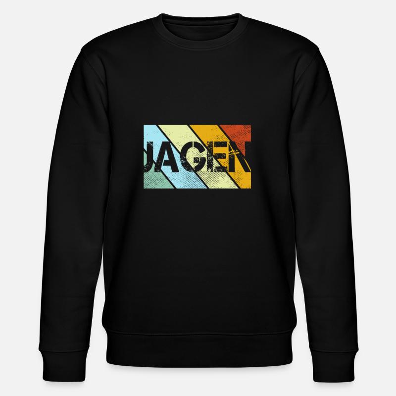 Jagen Retro - Stanley/Stella Unisex Bio-Sweatshirt CHANGER  - Schwarz