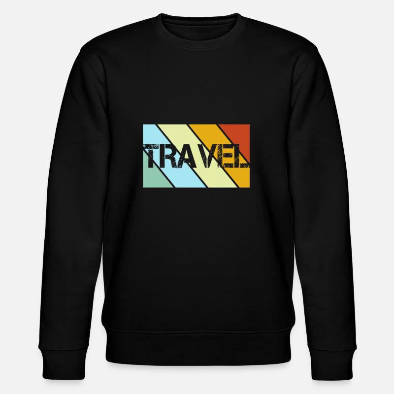 Reisen Retro - Stanley/Stella Unisex Bio-Sweatshirt CHANGER  - Schwarz