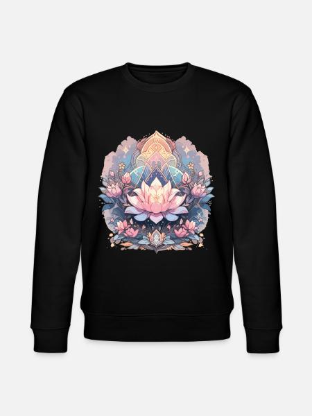 Lotus Blossom - Stanley/Stella CHANGER Unisex Organic Sweatshirt - black
