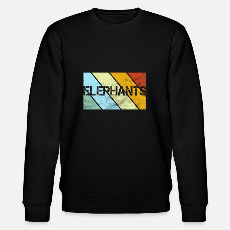 Elephant Retro - Stanley/Stella CHANGER Unisex Organic Sweatshirt - black