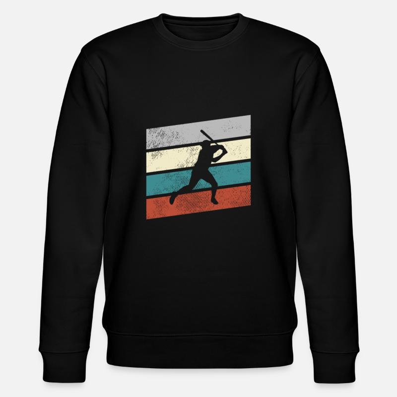 Baseball Retro - Stanley/Stella Unisex Bio-Sweatshirt CHANGER  - Schwarz