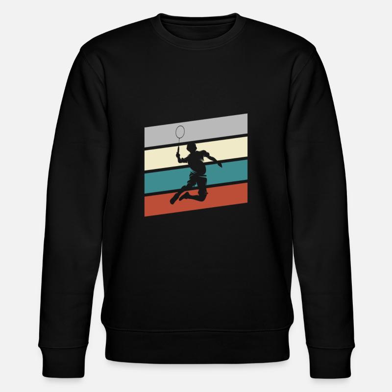 Badminton Retro - Stanley/Stella CHANGER Unisex Organic Sweatshirt - black