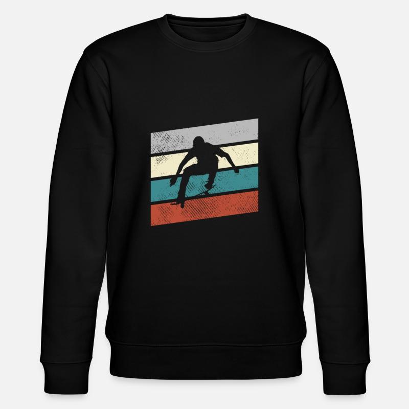 skating retro - Stanley/Stella Unisex Bio-Sweatshirt CHANGER  - Schwarz