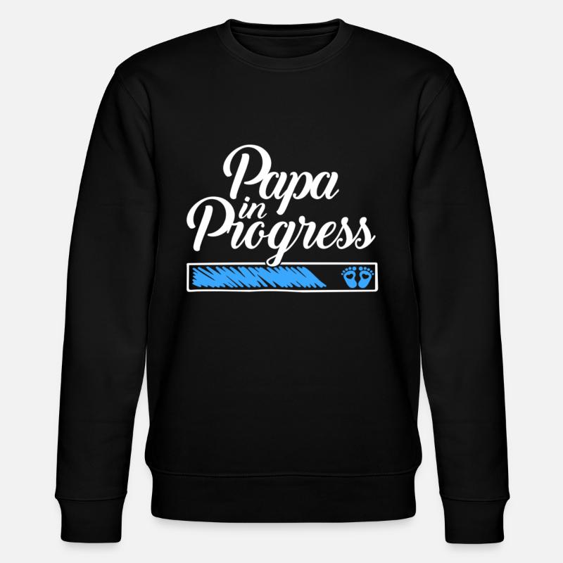 Schwangerschaft 2023 - Papa In Arbeit - - Stanley/Stella Unisex Bio-Sweatshirt CHANGER  - Schwarz
