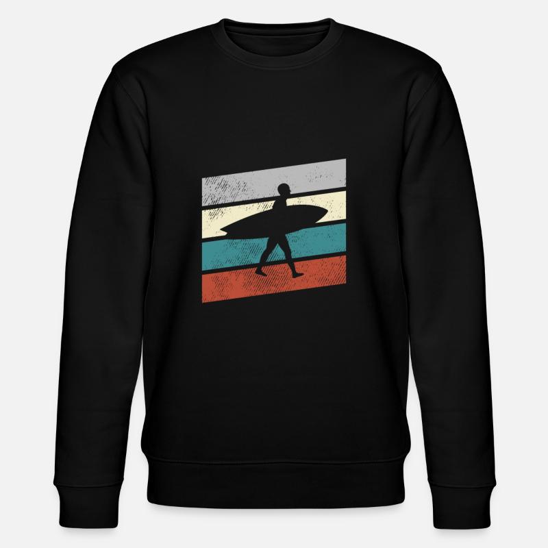 Surfen Retro - Stanley/Stella Unisex Bio-Sweatshirt CHANGER  - Schwarz