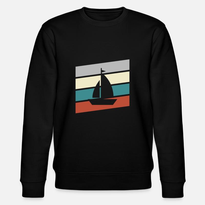 Sailing Retro - Stanley/Stella CHANGER Unisex Organic Sweatshirt - black