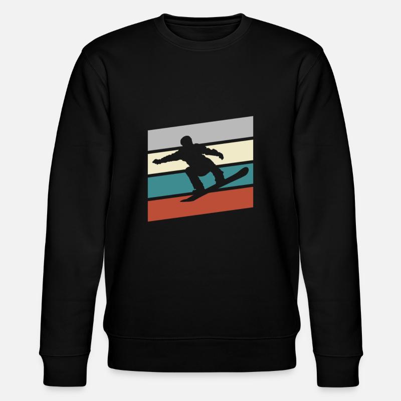 Snowboarding Retro - Stanley/Stella CHANGER Unisex Organic Sweatshirt - black