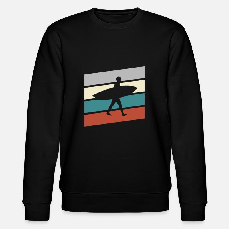 Surfen Retro - Stanley/Stella Unisex Bio-Sweatshirt CHANGER  - Schwarz