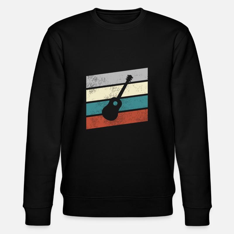 Gitarre Retro - Stanley/Stella Unisex Bio-Sweatshirt CHANGER  - Schwarz