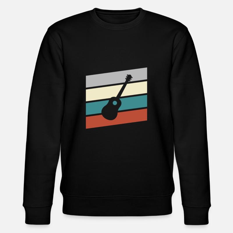 Gitarre Retro - Stanley/Stella Unisex Bio-Sweatshirt CHANGER  - Schwarz
