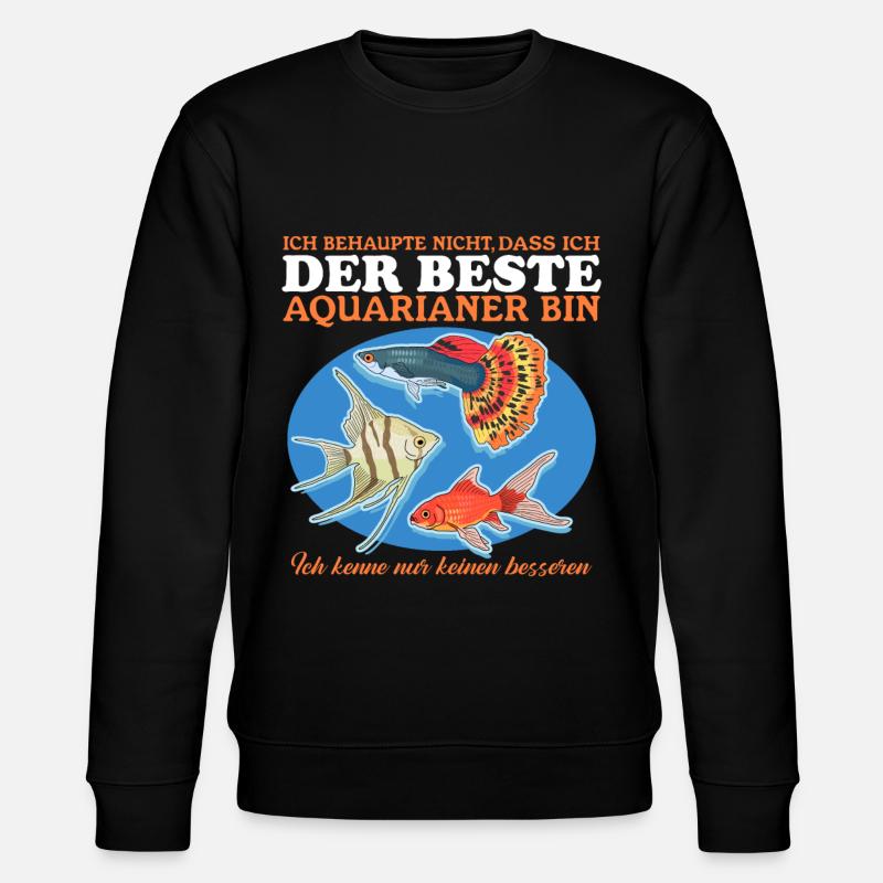 Aquaristik Aquarium Aquarianer Zierfisch Geschenk - Stanley/Stella Unisex Bio-Sweatshirt CHANGER  - Schwarz