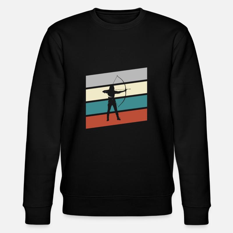 Archery Retro - Stanley/Stella CHANGER Unisex Organic Sweatshirt - black