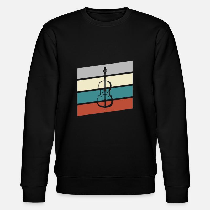 Geige Retro - Stanley/Stella Unisex Bio-Sweatshirt CHANGER - Schwarz