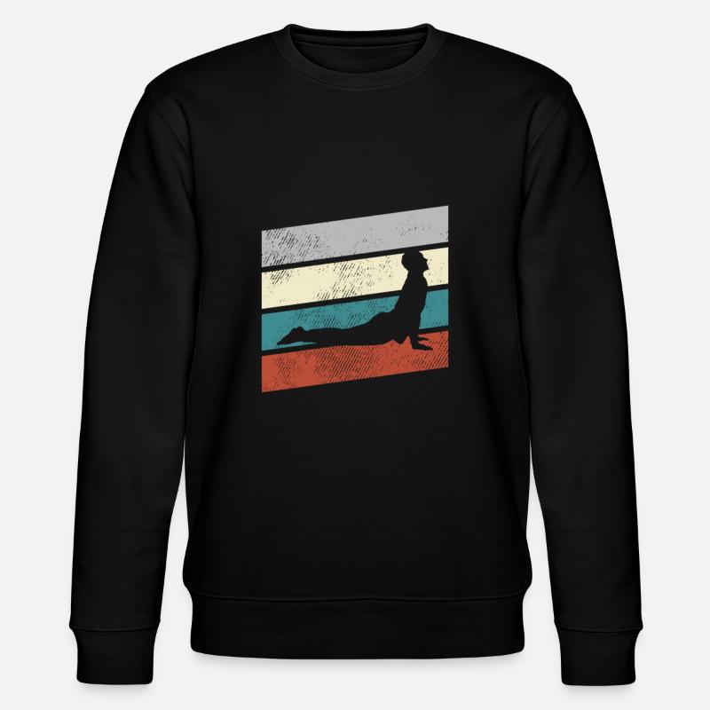 Yoga Retro - Stanley/Stella Unisex Bio-Sweatshirt CHANGER  - Schwarz