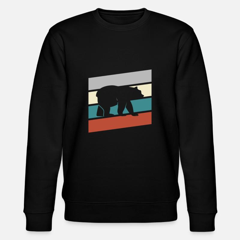 Ours Rétro - Sweat bio CHANGER Stanley/Stella Unisexe - noir