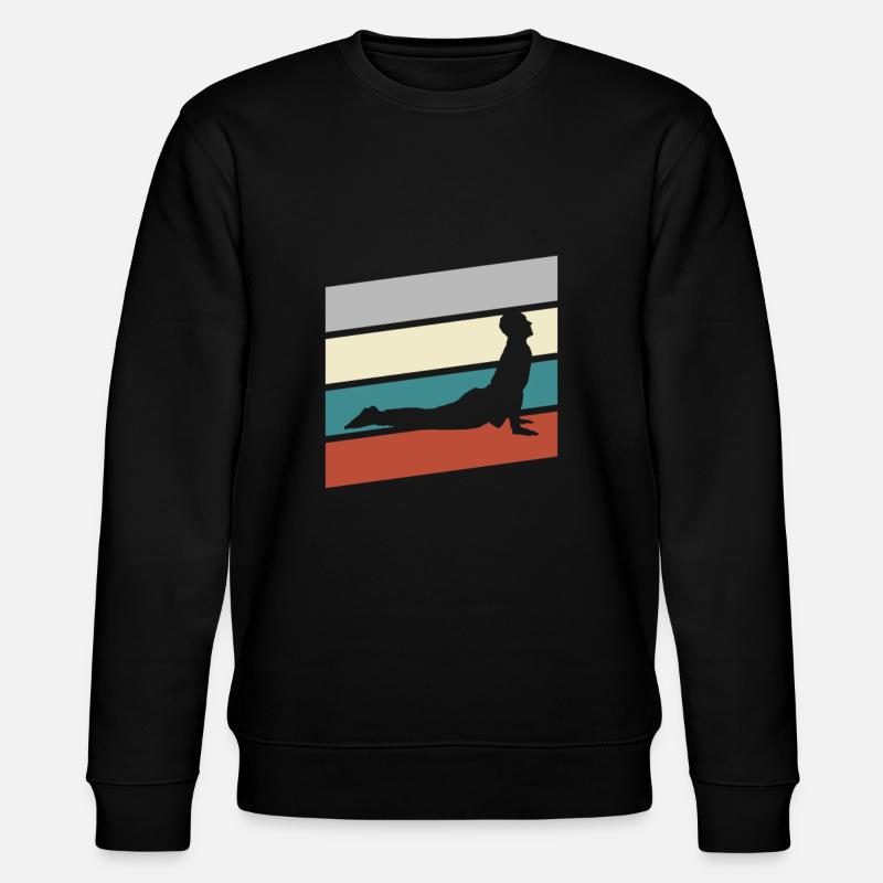 Yoga Retro - Stanley/Stella CHANGER Unisex Organic Sweatshirt - black
