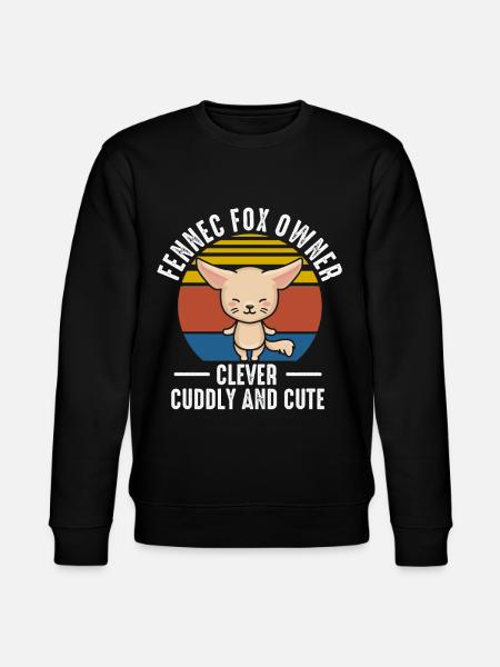 Fennek-fuchs-owner, clever, cuddly, - Stanley/Stella CHANGER Unisex Organic Sweatshirt - black