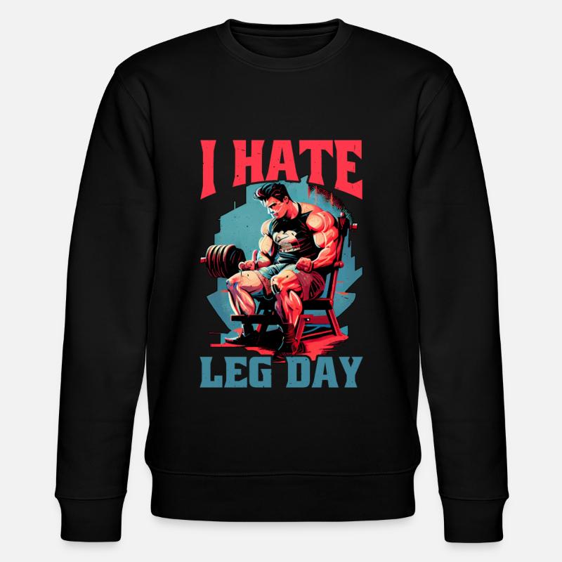 I Hate Leg Day 18 - Stanley/Stella Unisex Bio-Sweatshirt CHANGER  - Schwarz