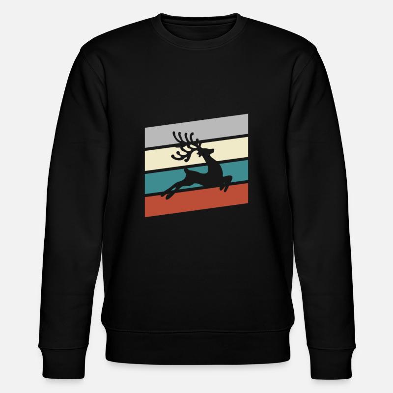 Moose Retro - Stanley/Stella CHANGER Unisex Organic Sweatshirt - black