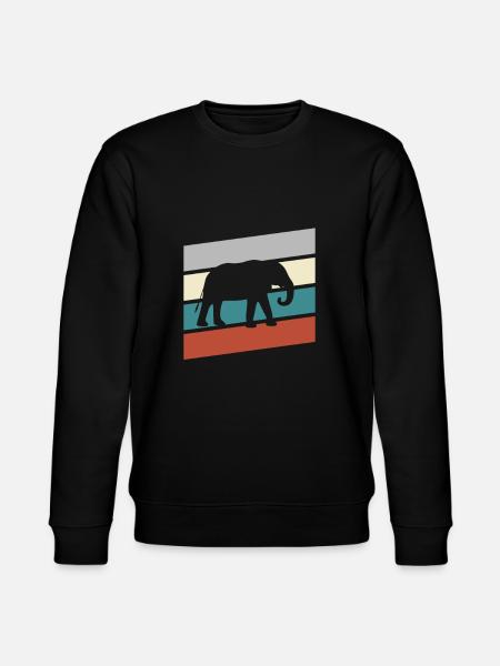 Éléphant Rétro - Sweat bio CHANGER Stanley/Stella Unisexe - noir