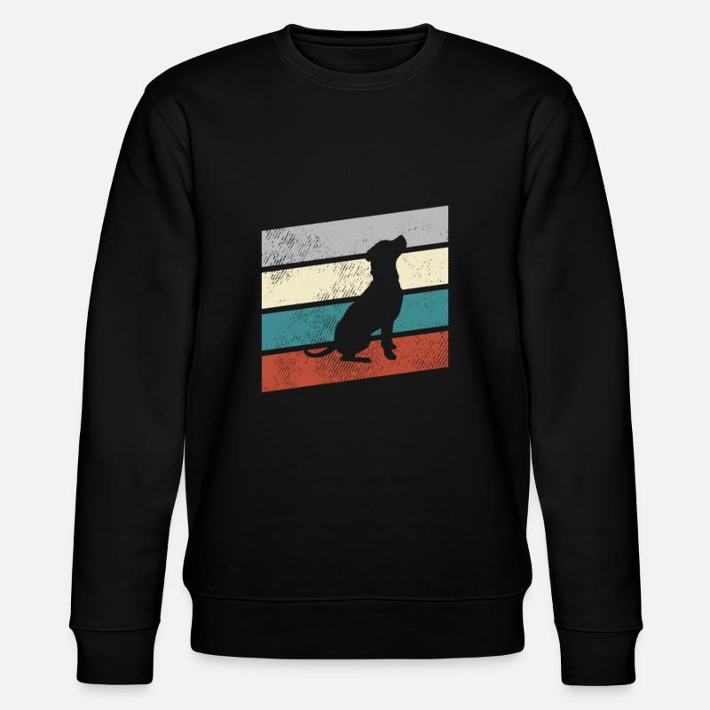 Hund Retro - Stanley/Stella Unisex Bio-Sweatshirt CHANGER  - Schwarz