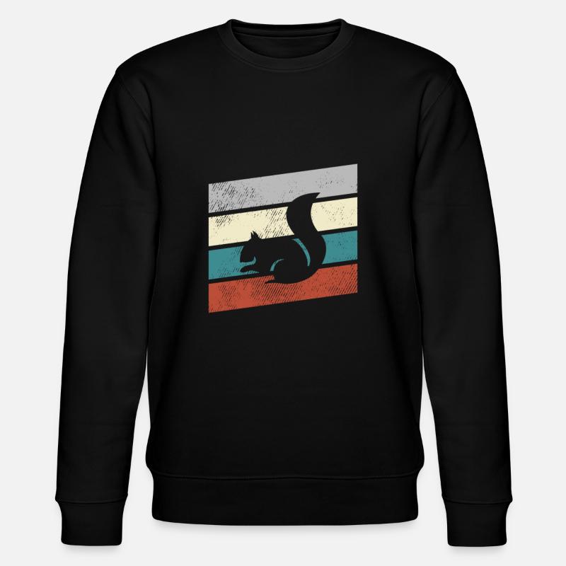 Squirrel Retro - Stanley/Stella CHANGER Unisex Organic Sweatshirt - black