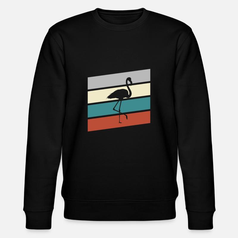 Flamingo Retro - Stanley/Stella CHANGER Unisex Organic Sweatshirt - black