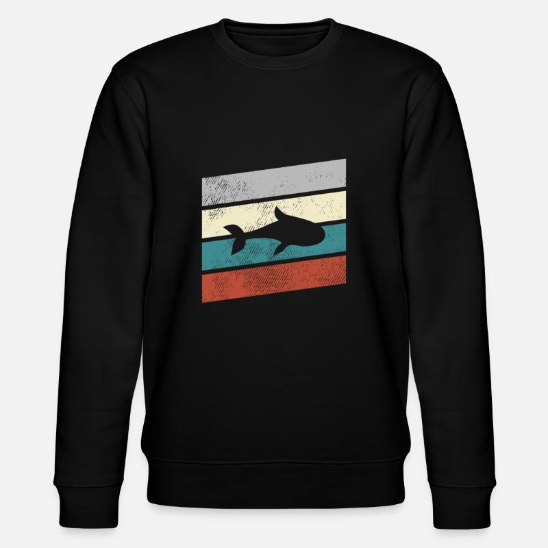 Fisch Retro - Stanley/Stella Unisex Bio-Sweatshirt CHANGER  - Schwarz