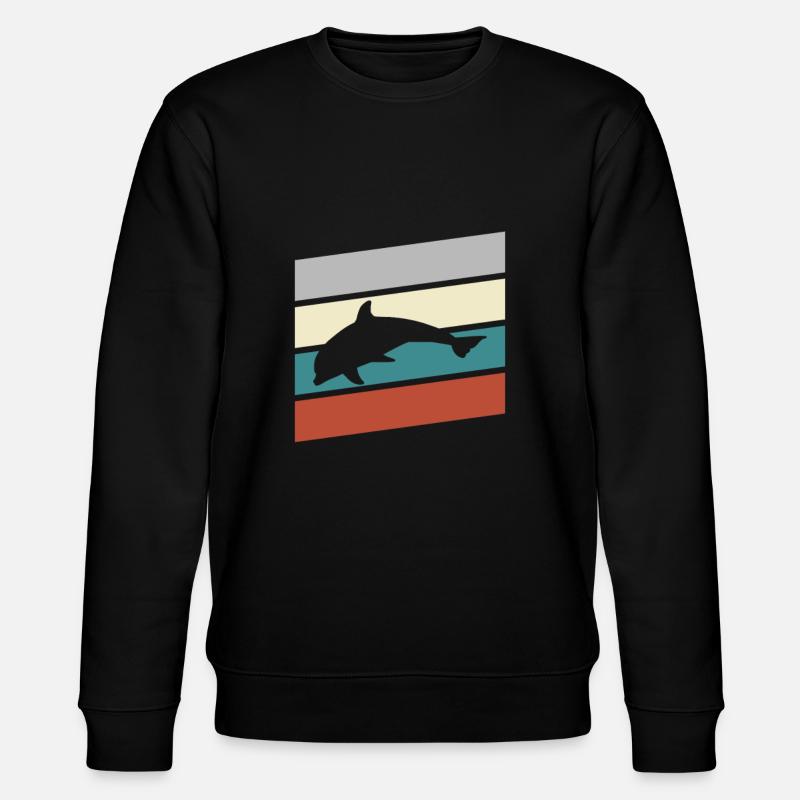 Dauphin Rétro - Sweat bio CHANGER Stanley/Stella Unisexe - noir