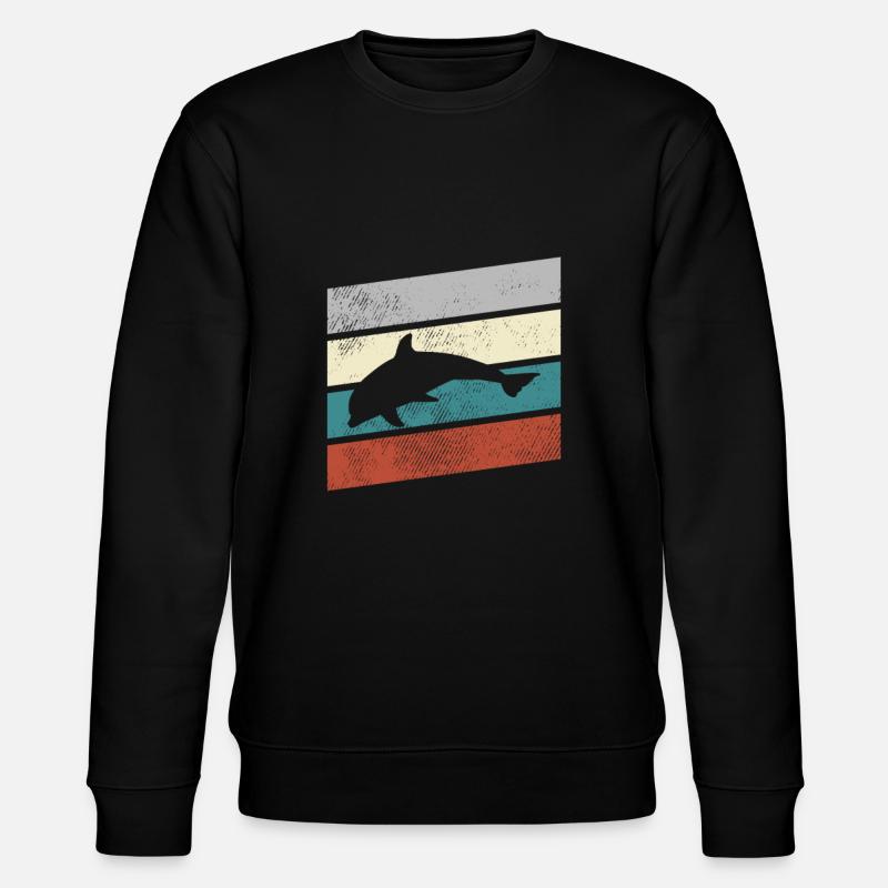 Dauphin Rétro - Sweat bio CHANGER Stanley/Stella Unisexe - noir