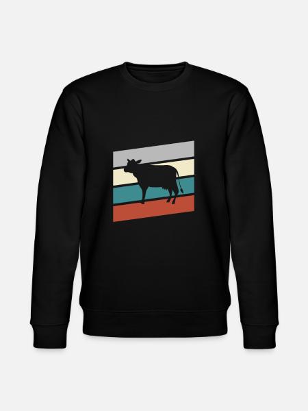 Cow Retro - Stanley/Stella CHANGER Unisex Organic Sweatshirt - black
