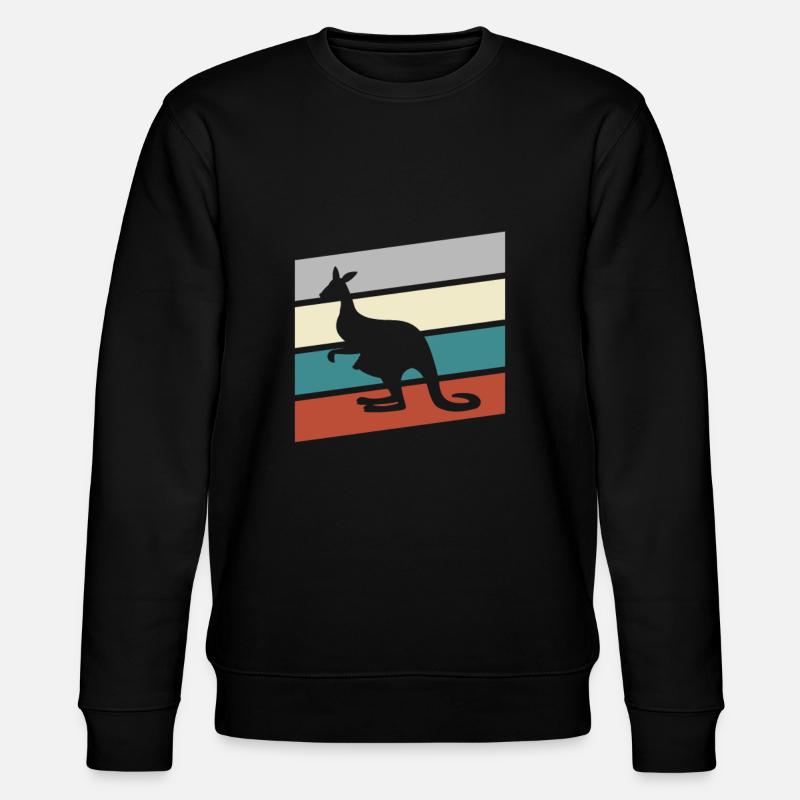 Kangaroo Retro - Stanley/Stella CHANGER Unisex Organic Sweatshirt - black