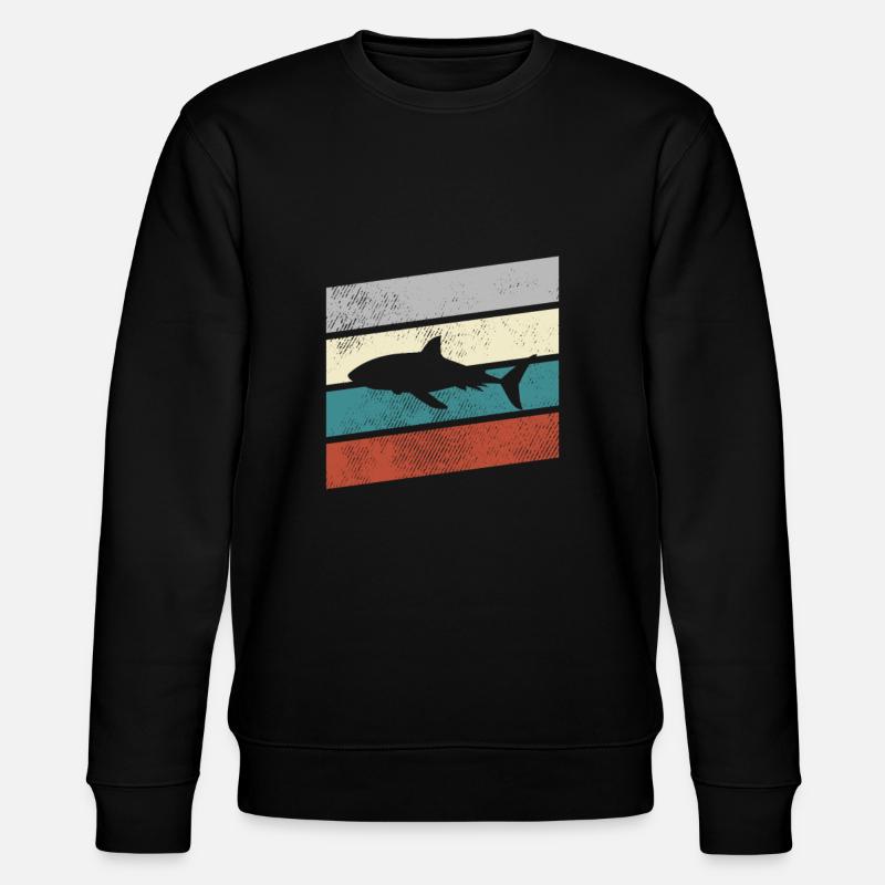 Shark Retro - Stanley/Stella CHANGER Unisex Organic Sweatshirt - black