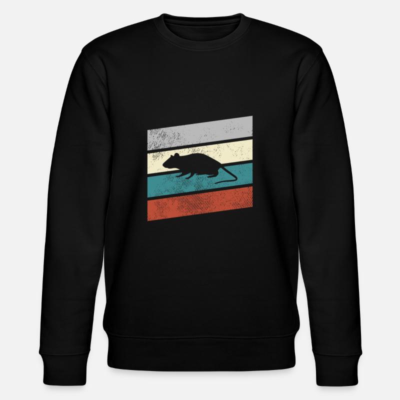 Maus Retro - Stanley/Stella Unisex Bio-Sweatshirt CHANGER  - Schwarz