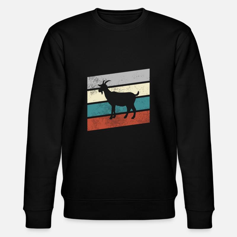 Goat Retro - Stanley/Stella CHANGER Unisex Organic Sweatshirt - black