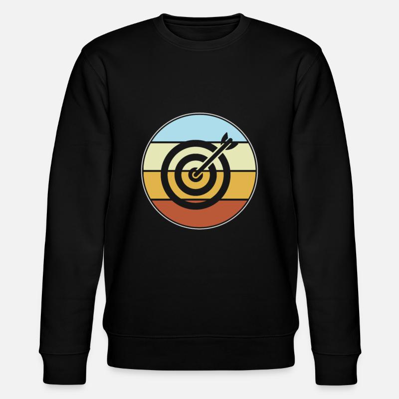 Darts Retro - Stanley/Stella Unisex Bio-Sweatshirt CHANGER  - Schwarz