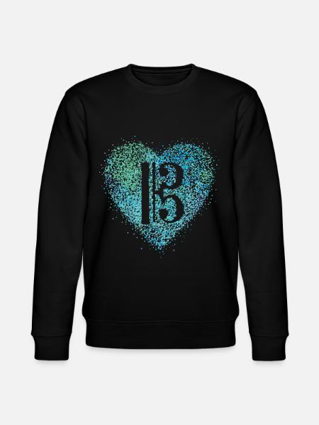 Violaschlüssel Notenschlüssel Viola Musiklehrer - Stanley/Stella Unisex Bio-Sweatshirt CHANGER  - Schwarz