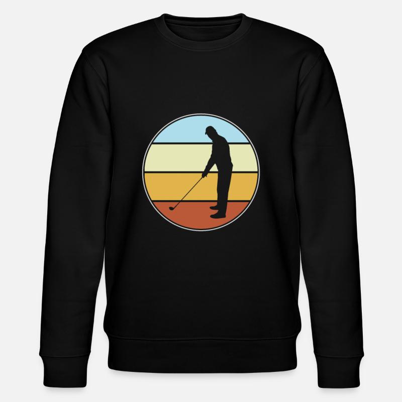 Golf Retro - Stanley/Stella CHANGER Unisex Organic Sweatshirt - black