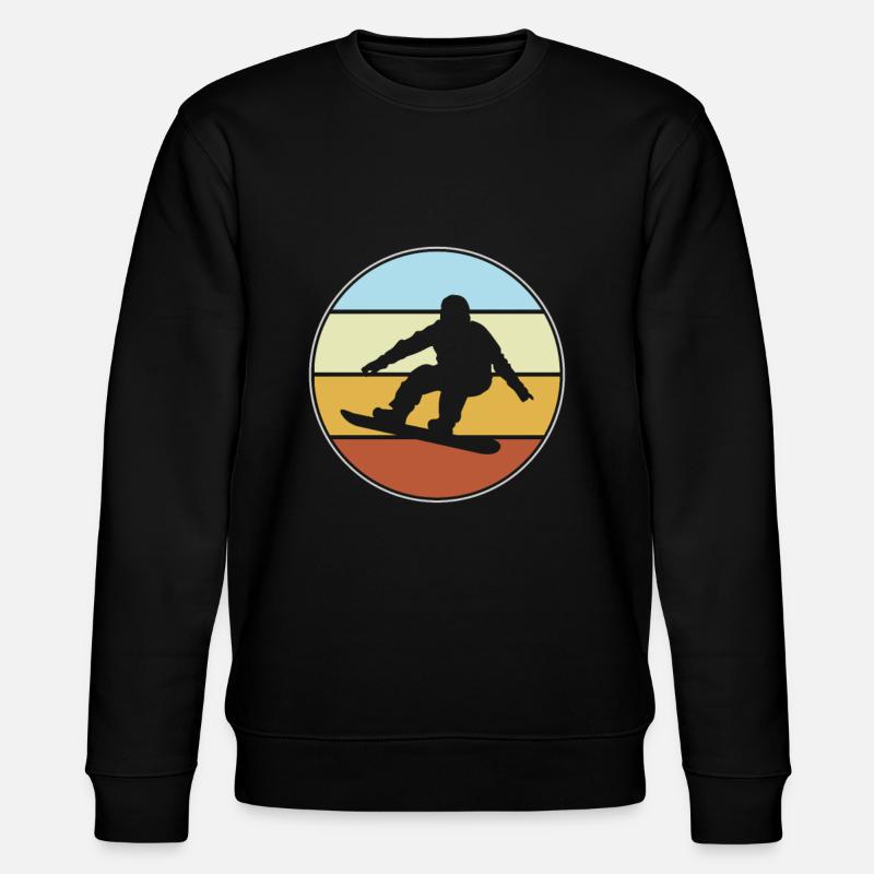 Snowboarding Retro - Stanley/Stella CHANGER Unisex Organic Sweatshirt - black