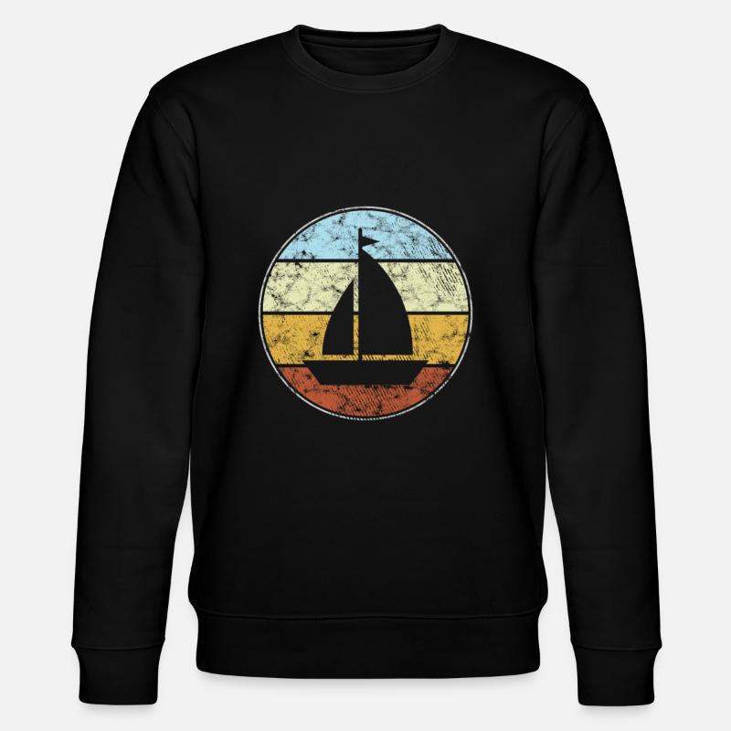 Sailing Retro - Stanley/Stella CHANGER Unisex Organic Sweatshirt - black
