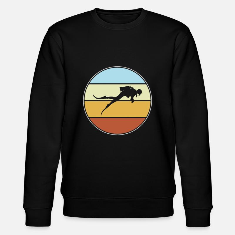 Tauchen Retro - Stanley/Stella Unisex Bio-Sweatshirt CHANGER  - Schwarz